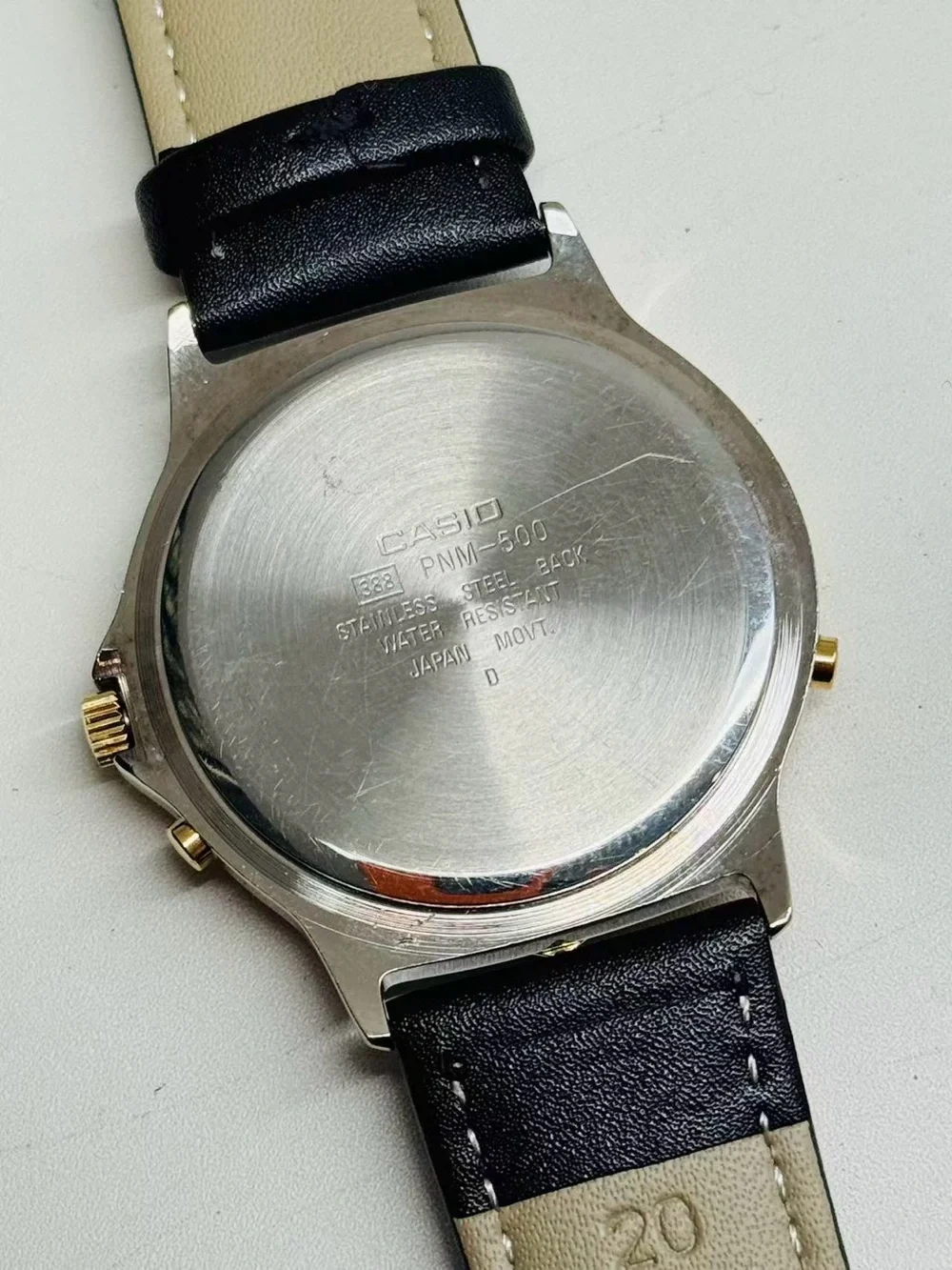 Vintage Casio PNM-500 Poseidon Men Watch  Analog Digital Quartz New Battery Runs